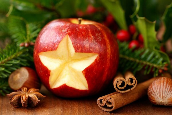 New Year Christmas Apple holiday cinnamon