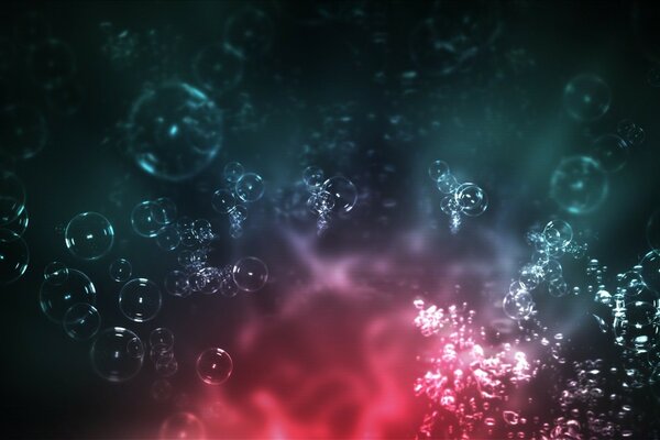 Abstract background and transparent bubbles