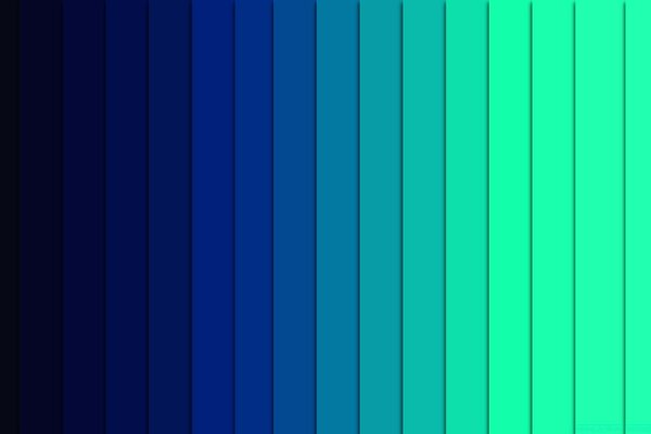 Splitting blue shades from dark to light