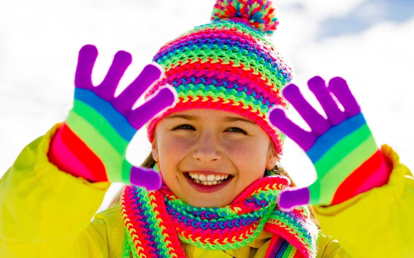 ridere bambini inverno divertimento bambino copertura sciarpa indossare felicità