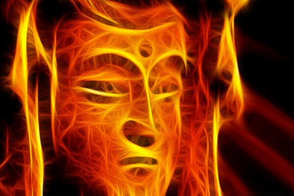 Maske in Form einer Buddha-Flamme