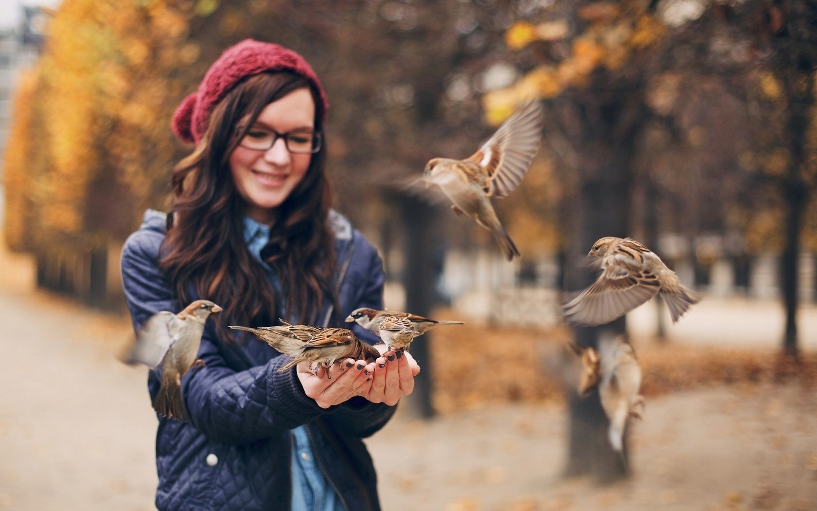 menschen frau erwachsener im freien herbst natur winter zwei eins mädchen mann