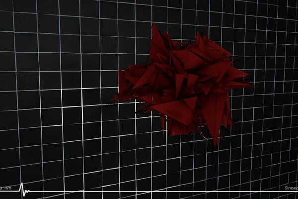 Rose made of paper in the form of abstraction