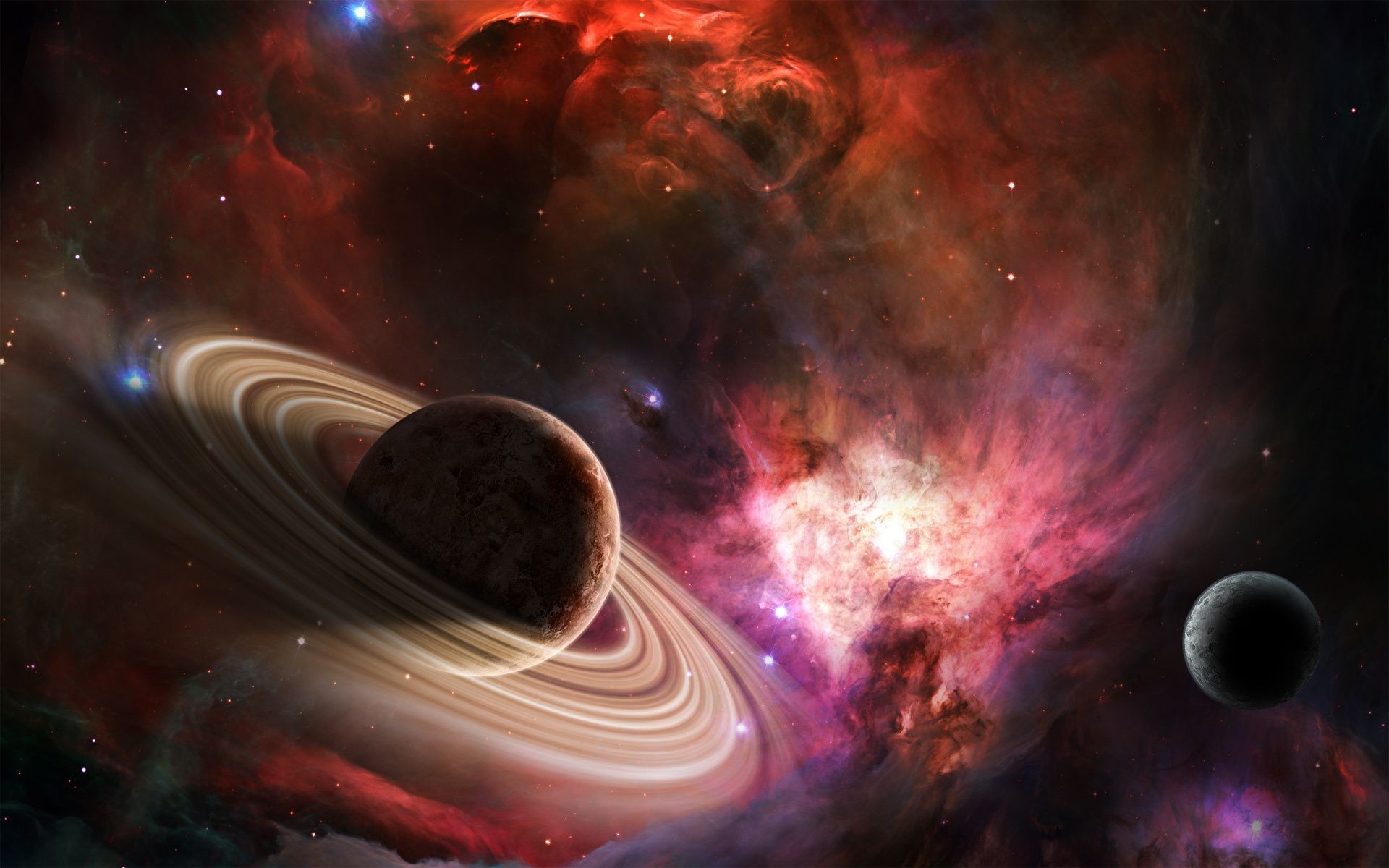 Planet planets stars nebula stars nebula Space - Phone wallpapers