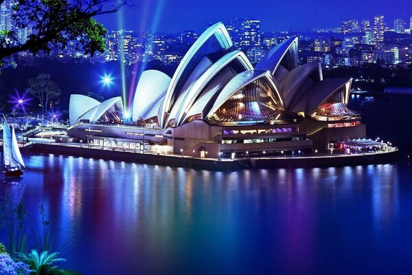 Edifício da Ópera de Sydney noite Sydney Theatre