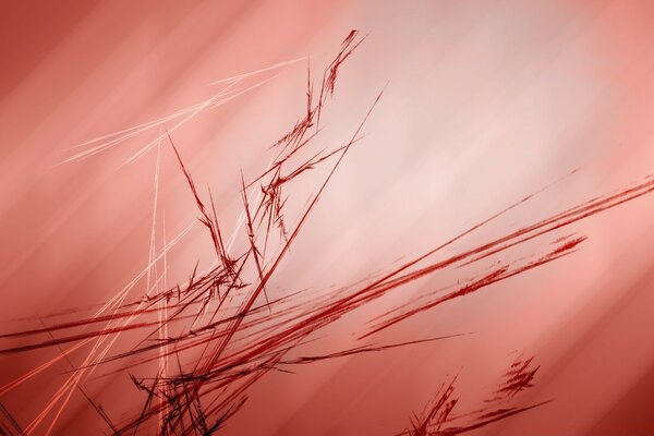 Abstraction cracks on red ice 