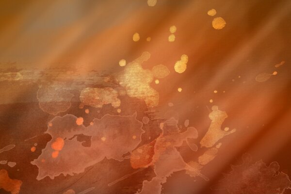 Abstract painting in orange shades