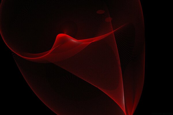 Abstraction of red on a black background