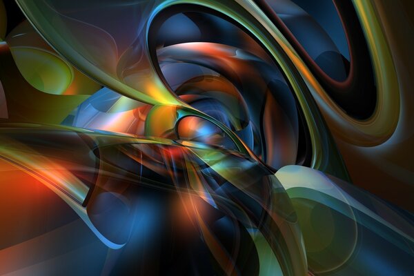 Dynamic bright abstraction fractal