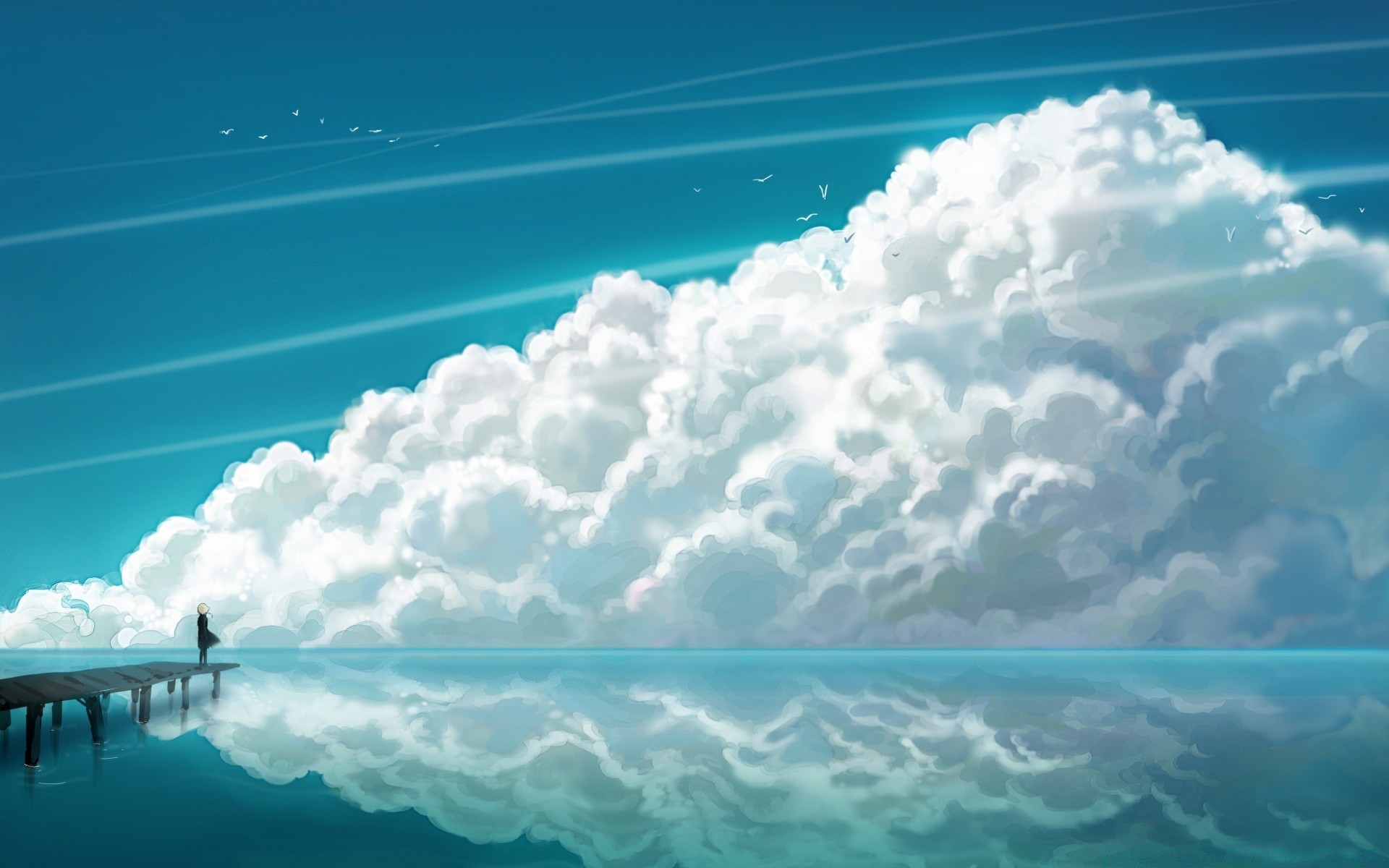 anime cielo paisaje océano escritorio mar naturaleza luz agua escénico nube tiempo viajes luz del día al aire libre verano miércoles buen tiempo paisaje