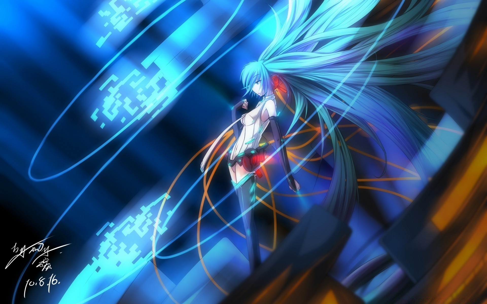 anime blur bright abstract technology futuristic illuminated light motion shining