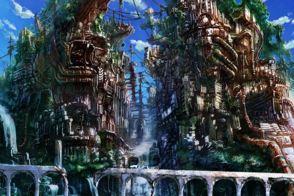 Architecture among Anime travel