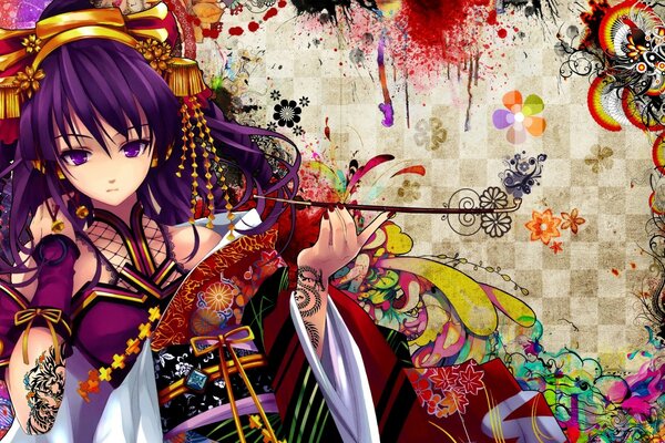 Anime, art traditionnel, décoration et design