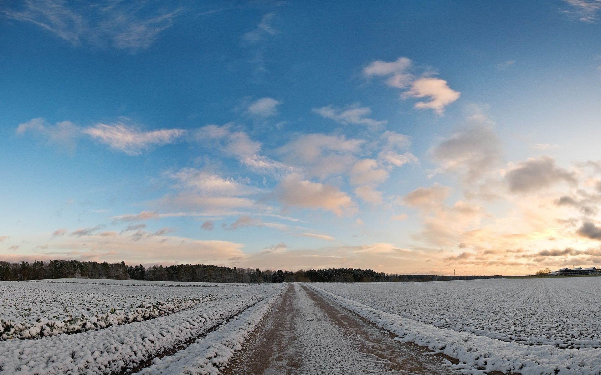 hiver route ciel paysage à l extérieur nature voyage perspective guide aube beau temps météo soleil