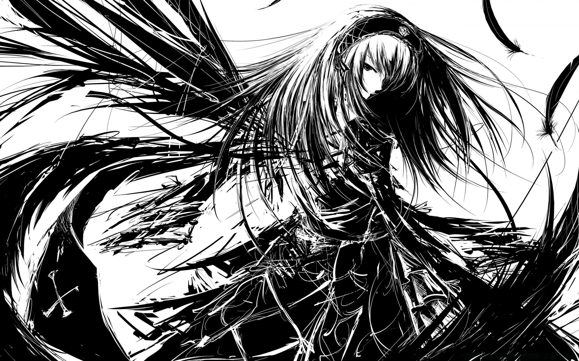 anime monochrom abstrakt kunst design illustration textur kurve grafik künstlerische formen desktop linie