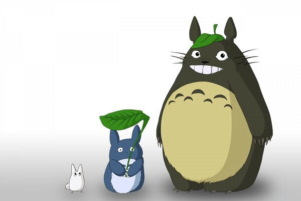 Personajes de dibujos animados Mi vecino Totoro 