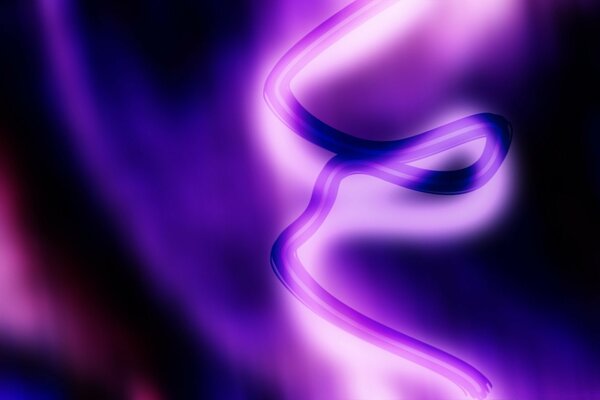 Abstrait violet avec ligne de serpent sinueuse