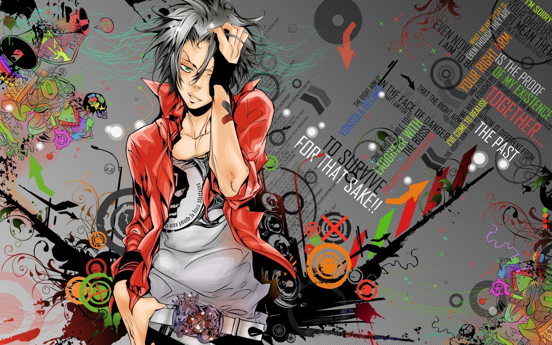 anime illustration fashion woman graffiti art