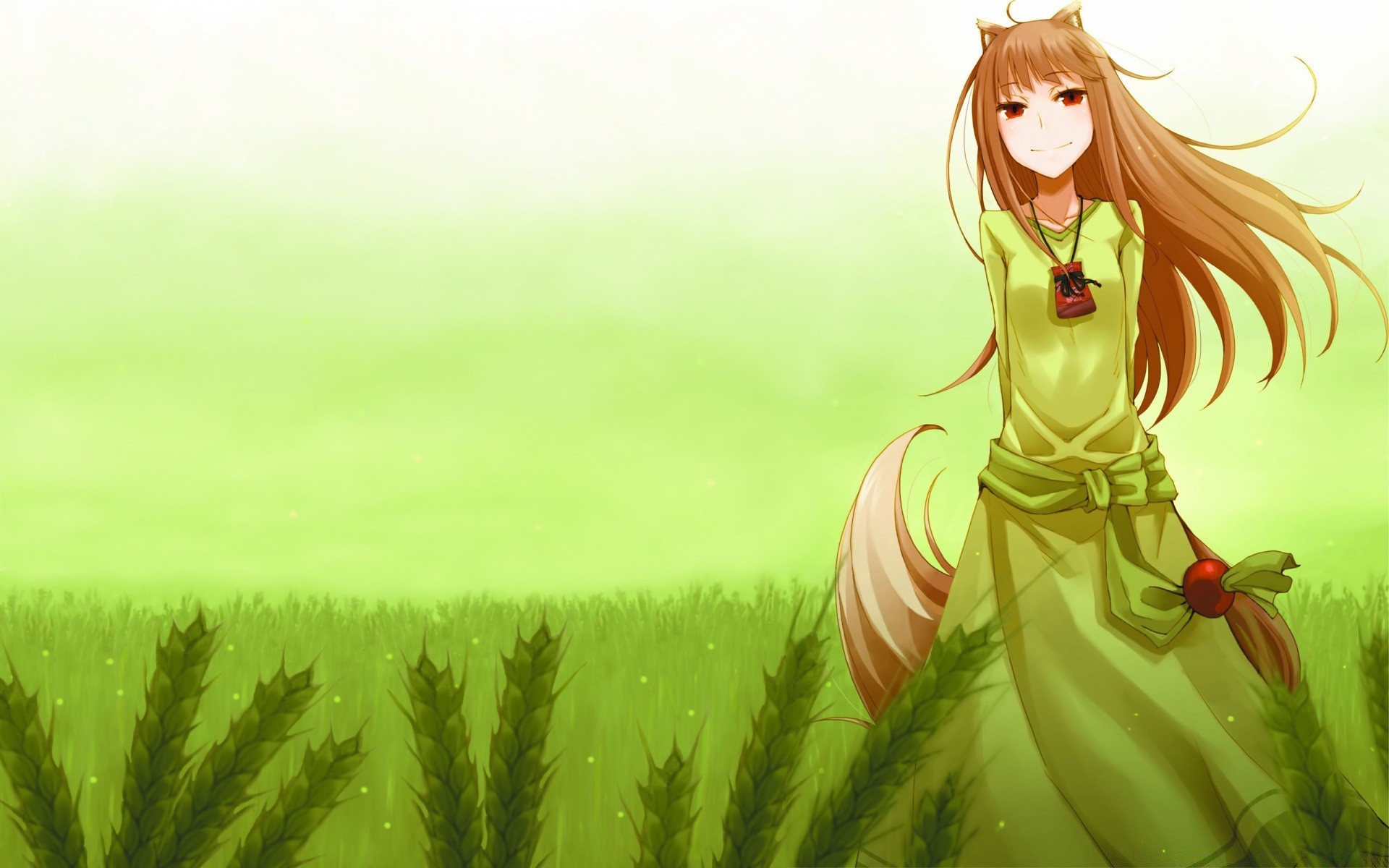 anime natura erba estate bella fieno campo donna foglia sole desktop bel tempo