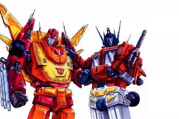 Anime deux grands Transformers