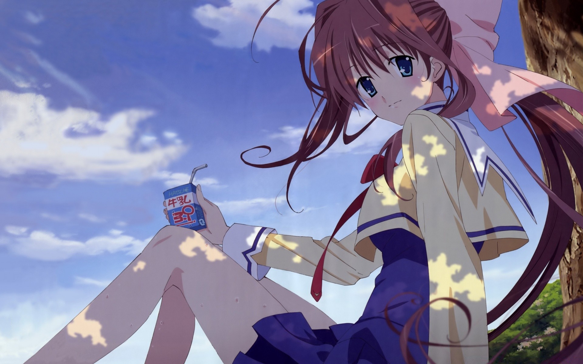 anime cielo al aire libre hombre mujer concurso placer ilustración