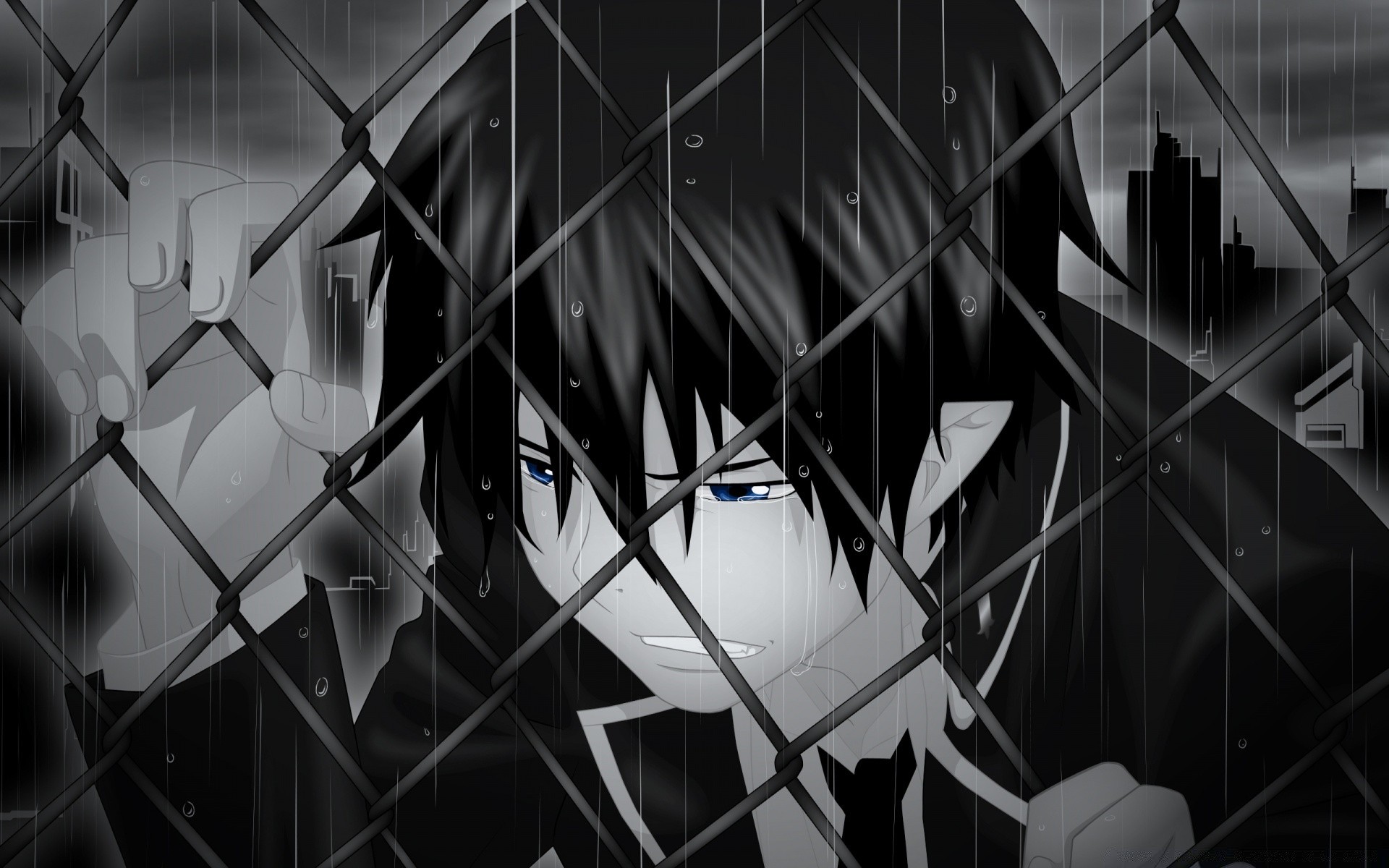 anime monochrom kunst reflexion desktop design abstrakt licht grafik