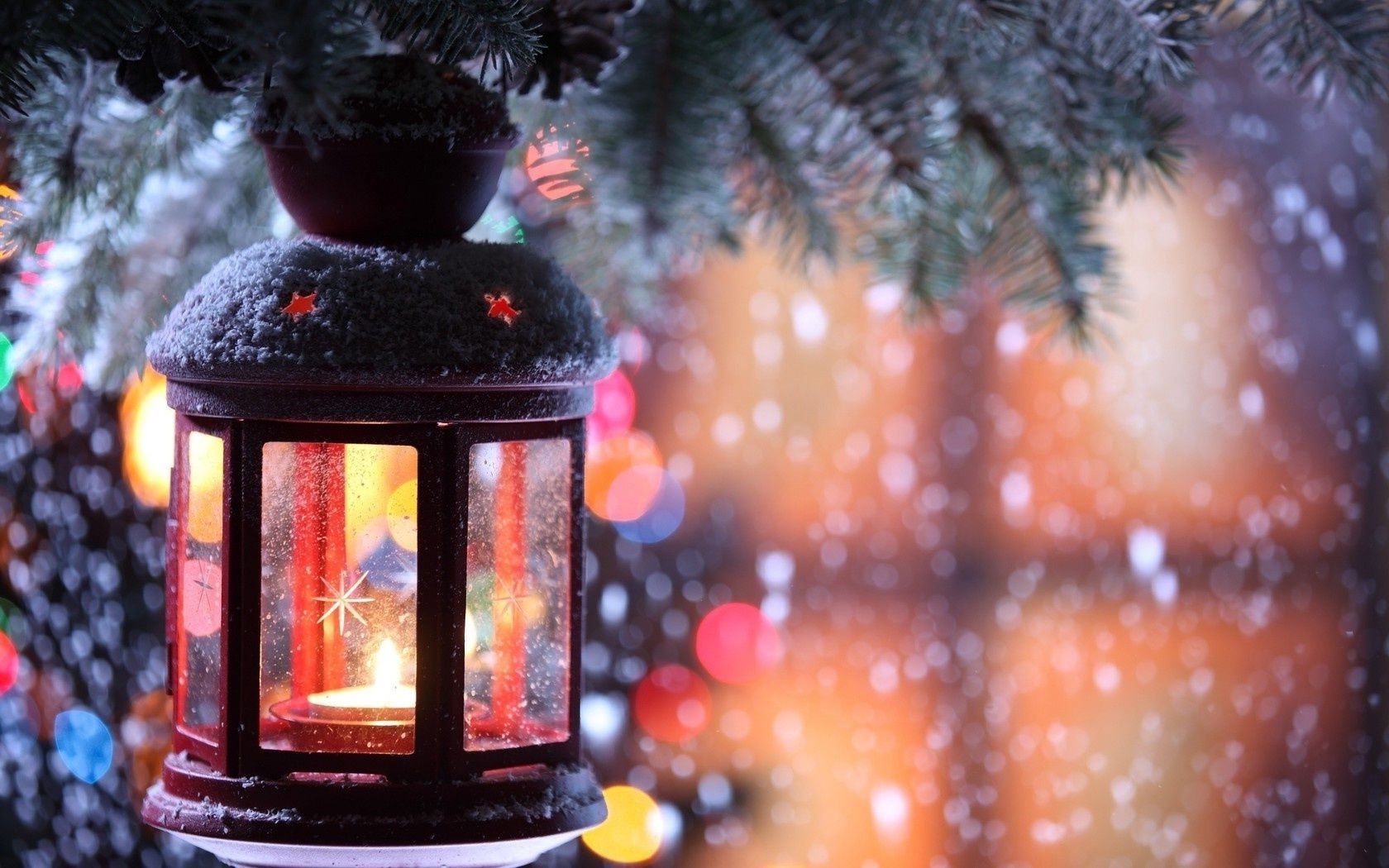 ano novo natal inverno decoração feriado neve luz brilha brilhante árvore vela ouro cor tradicional