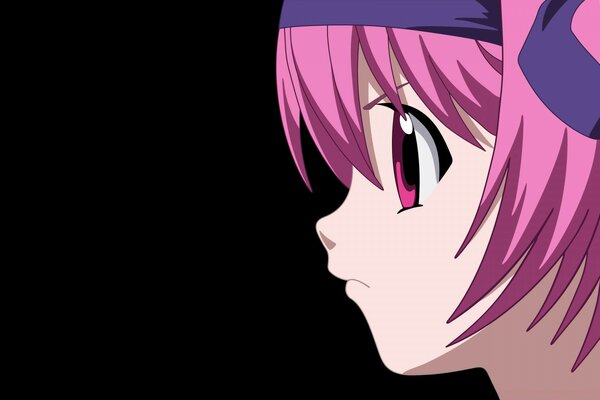 Anime girl with pink hair
