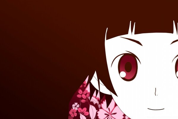 Minimalistic anime girl face