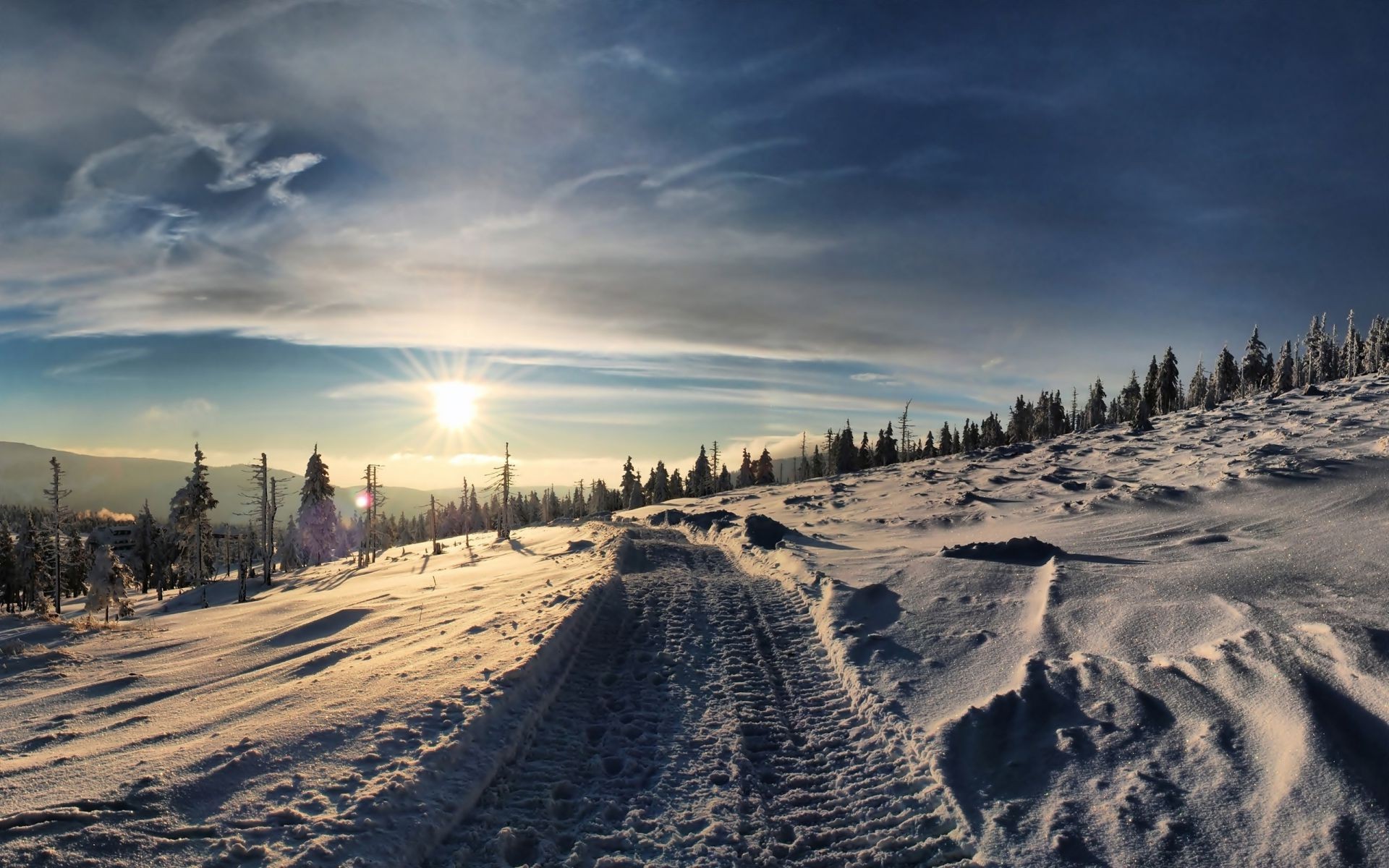 inverno neve pôr do sol paisagem amanhecer céu natureza sol viajar frio geada gelo noite luz bom tempo ao ar livre