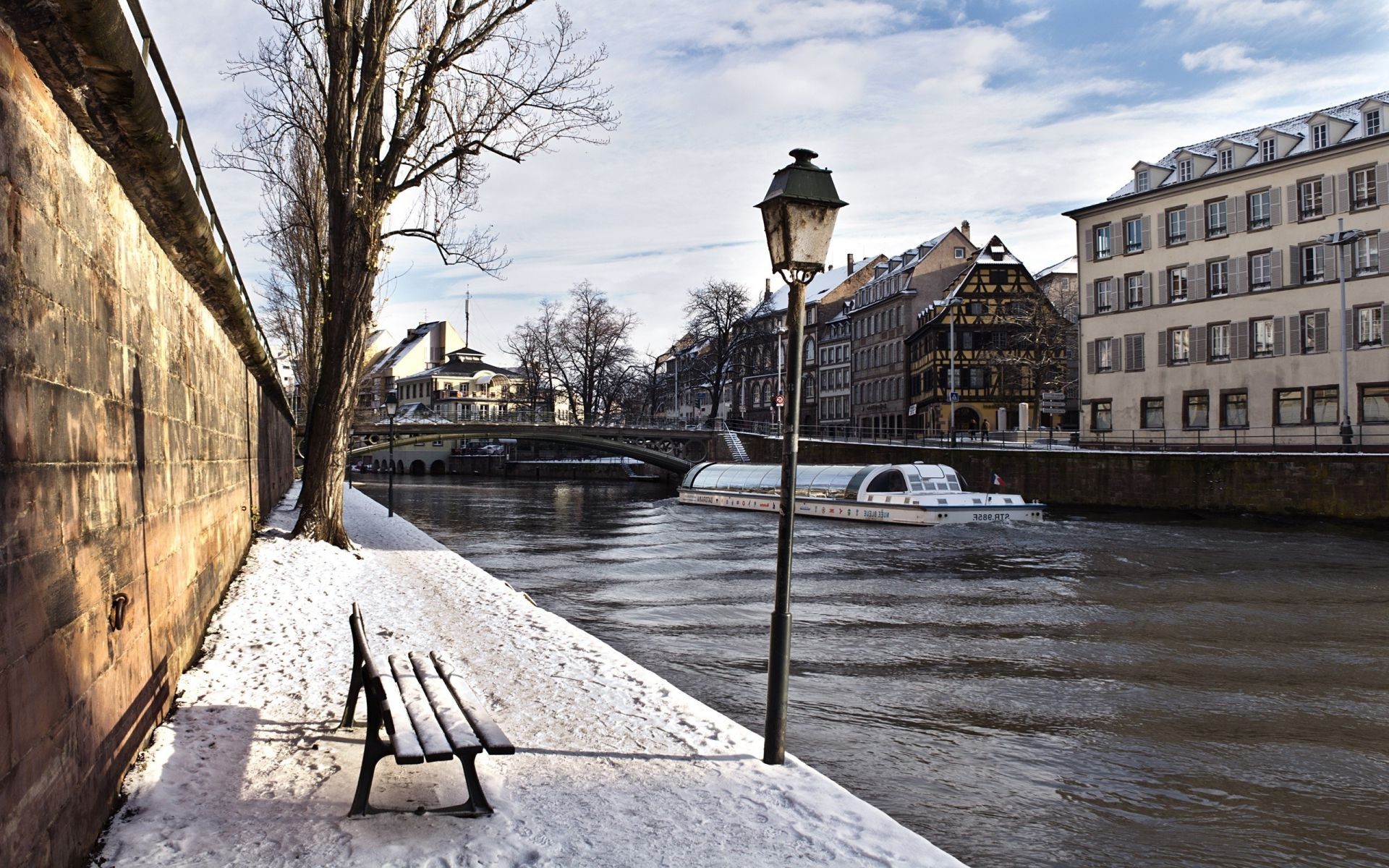 winter wasser reisen fluss architektur im freien haus stadt tourismus himmel kanal