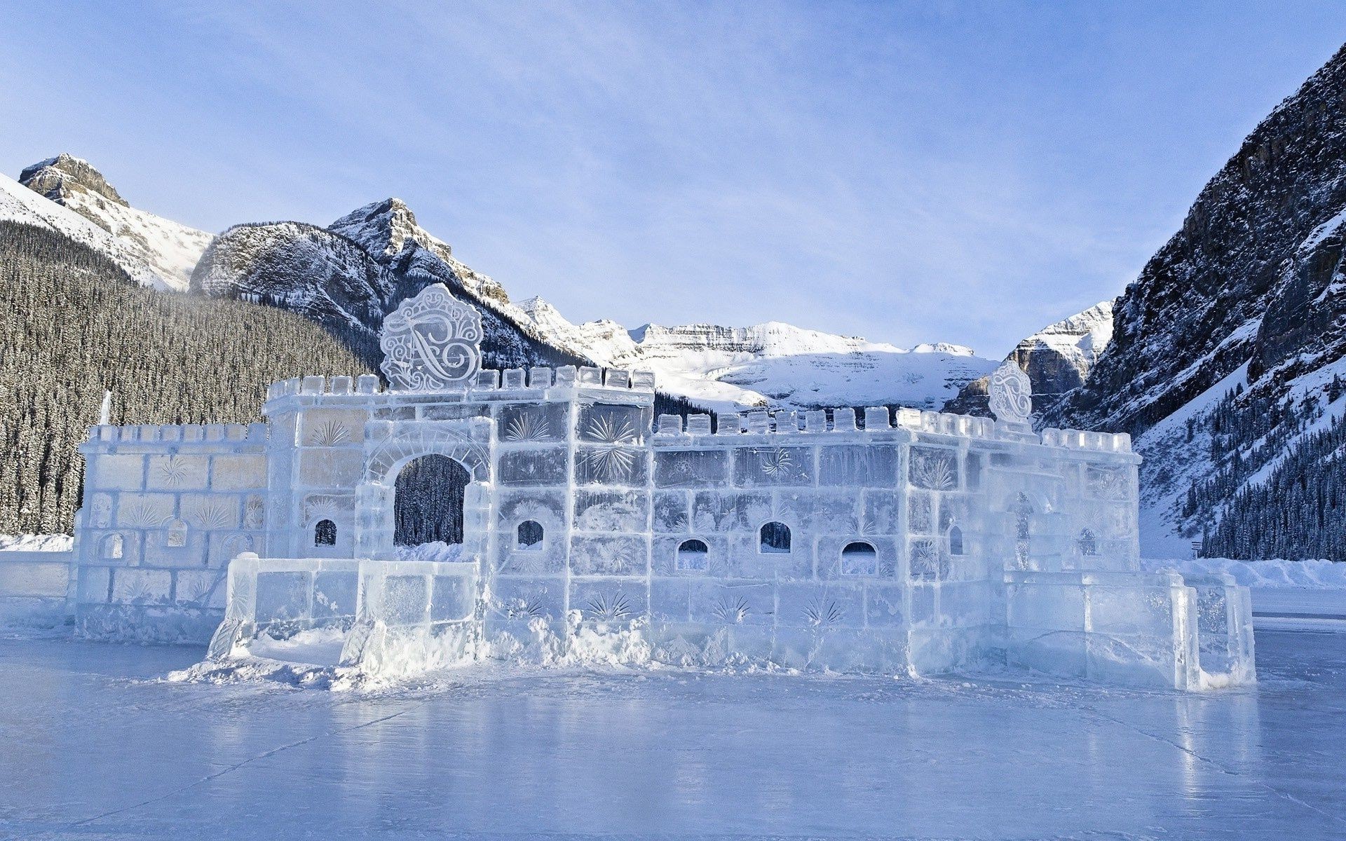 landschaft schnee winter eis kälte berge gefroren wasser reisen landschaft natur haus himmel schön landschaftlich frost schauspiel architektur tourismus