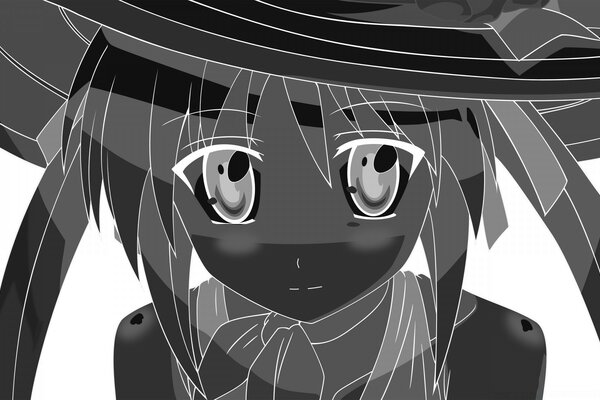 Illustration d une fille anime dans un chapeau