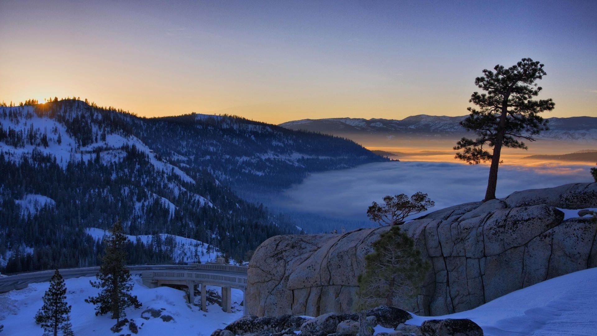 winter snow mountain water tree cold nature outdoors landscape travel sky scenic ice wood lake evergreen dawn