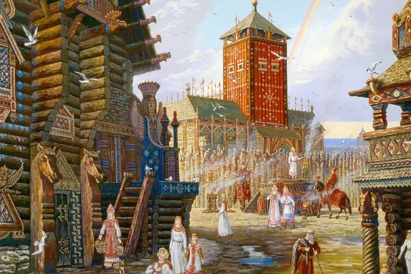 Illustrazione Fantasy dell antica Russia