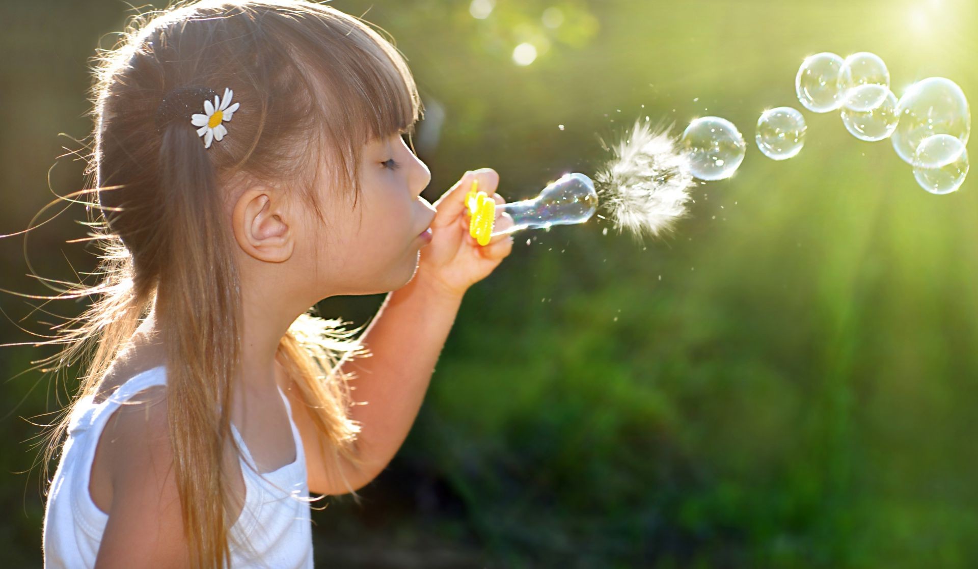 kinder für beruf kind natur sommer niedlich mädchen gras wenig vergnügen schön löwenzahn im freien freude heuhaufen vergnügen park seife