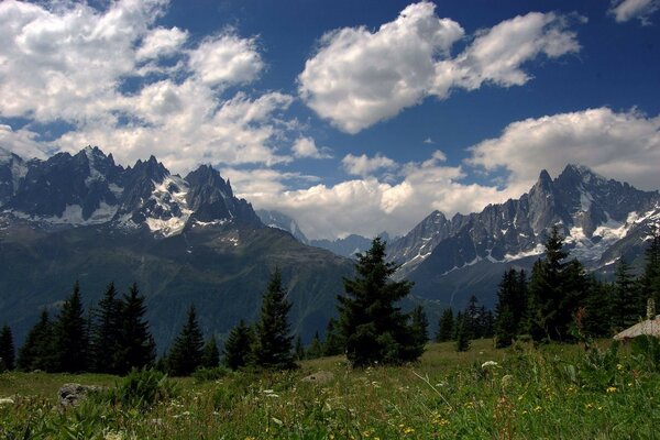 Beautiful nature and rocky mountains