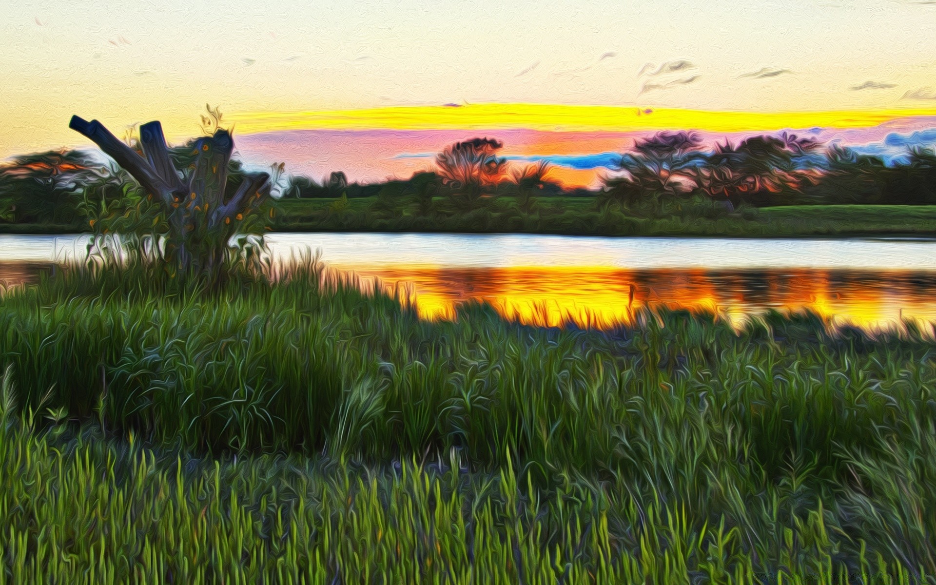 drawings landscape field grass farm nature hayfield sky sun rural summer color agriculture sunset outdoors country horizon flora light fair weather