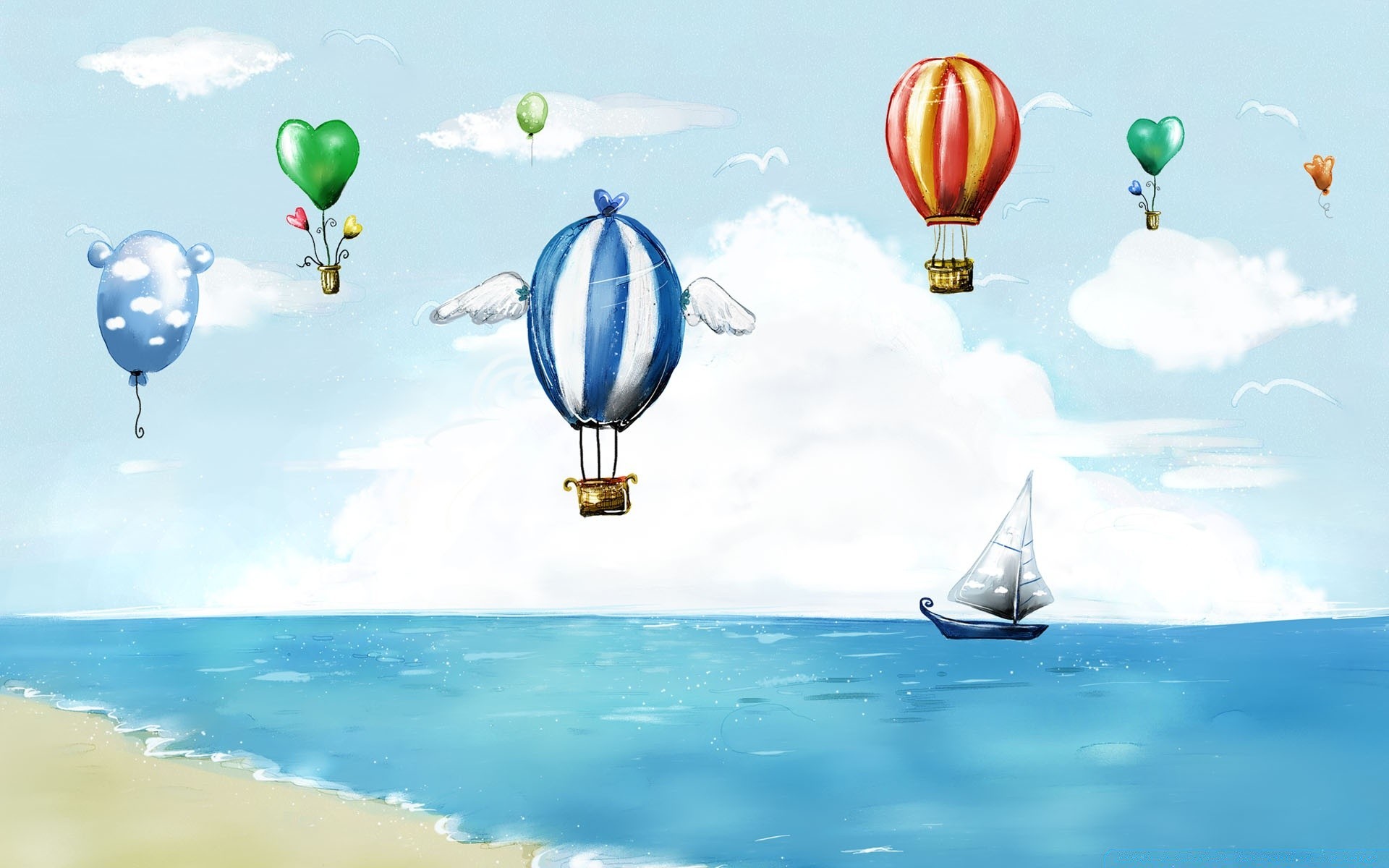 dessins ballon ciel air voyage chaud-ballon natation vacances voler vol aventure été plaisir dirigeable en plein air vacances vacances