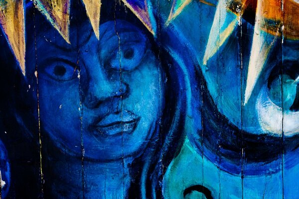 Graffiti Menina olhando para a distância