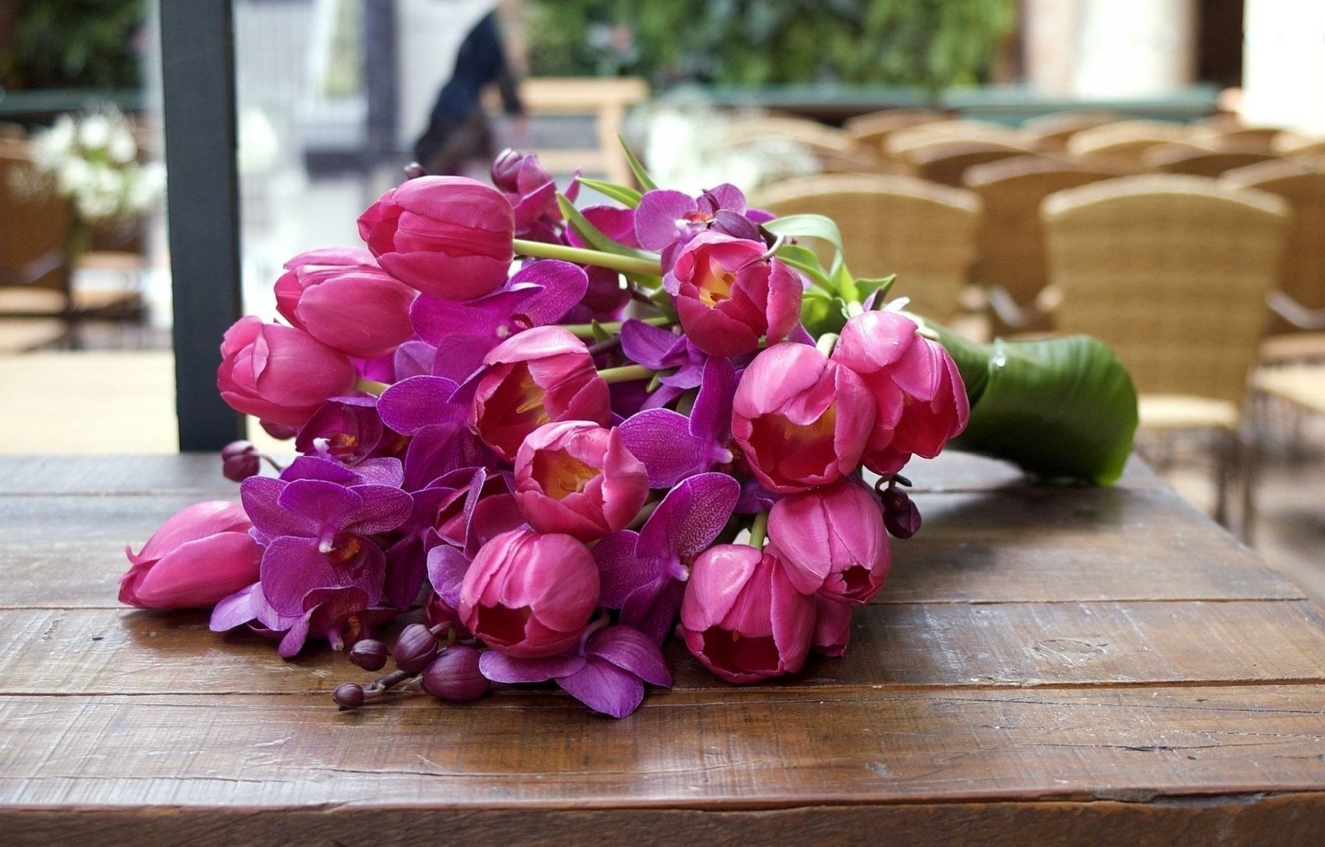 a bouquet of flowers flower garden nature decoration summer leaf color flora wooden bouquet romantic petal rose love beautiful table romance still life