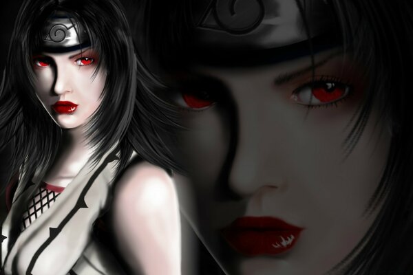 Fantasy. The girl with red eyes