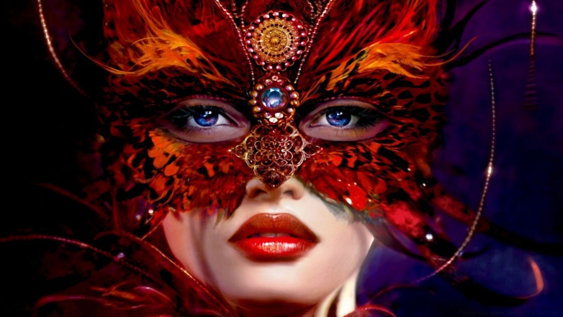 fantasy mystery face halloween festival mask costume dark portrait art beautiful bright masquerade fashion luxury woman