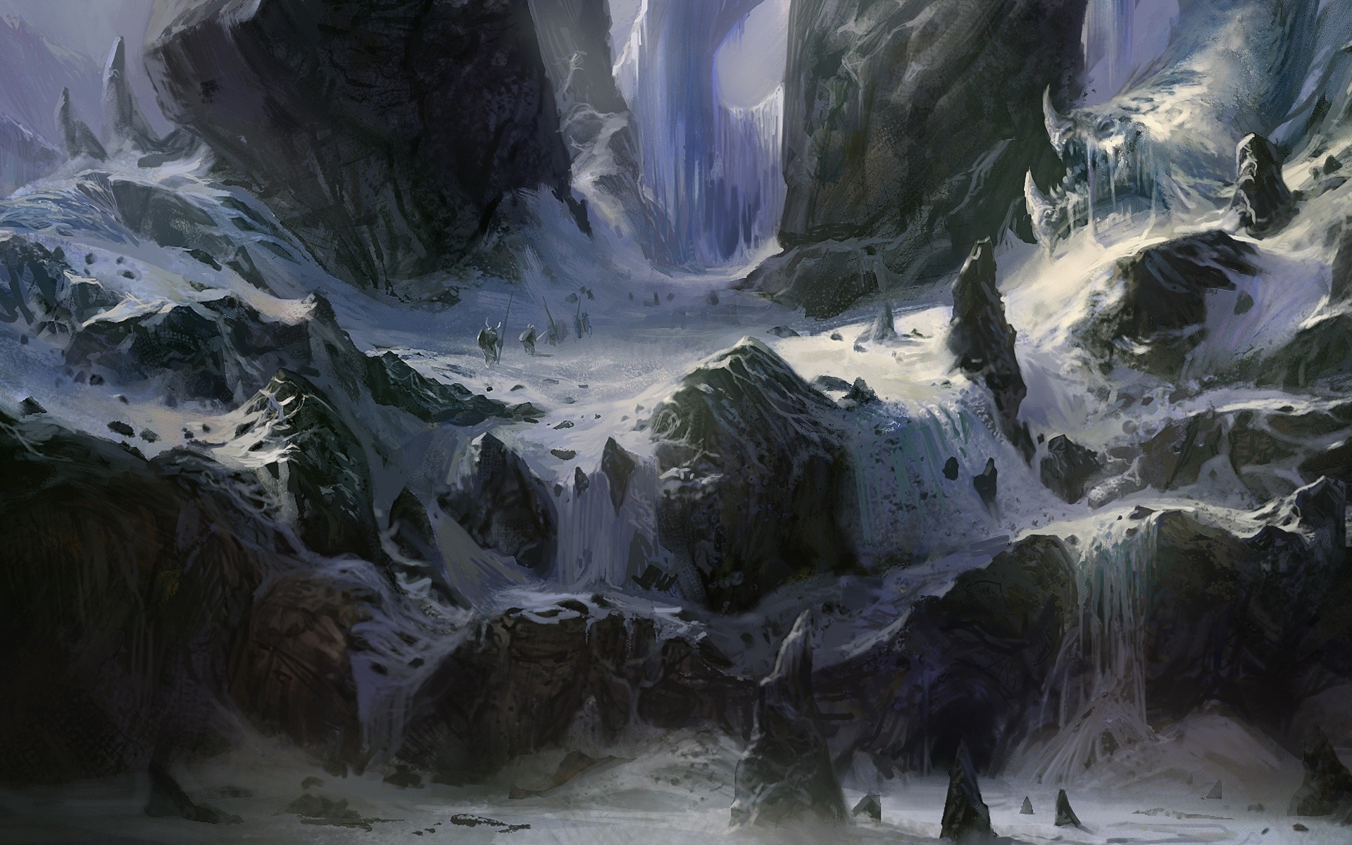 fantasy neve ghiaccio inverno acqua freddo ghiacciaio viaggi all aperto montagna paesaggio roccia fiume cascata natura