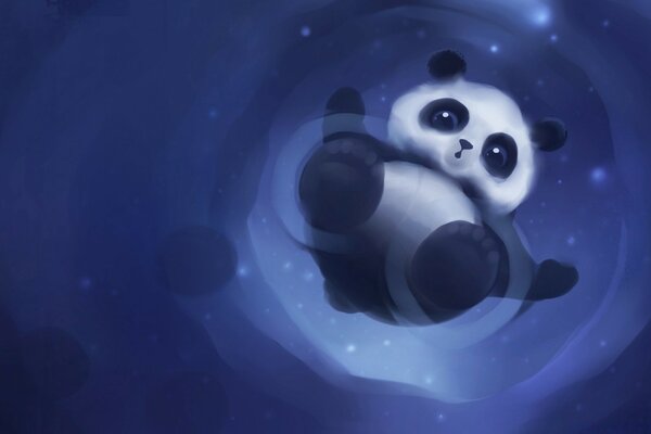 Cute Panda in immagine artistica