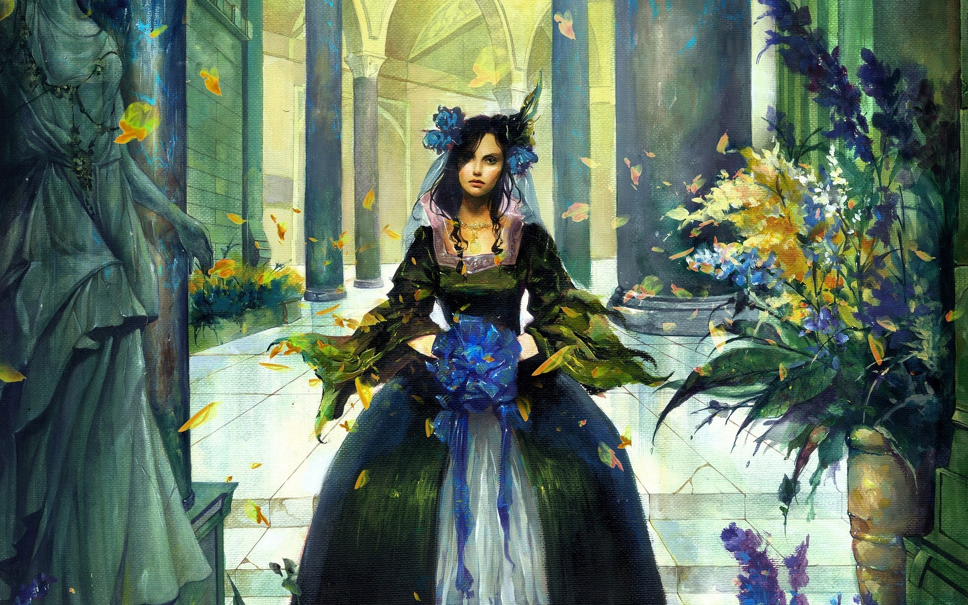 fantasy art painting religion woman artistic