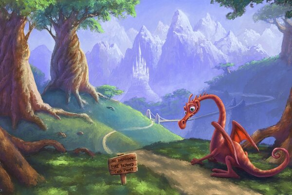 Paysage dans les illustrations de Fantasy. Paysage en peinture