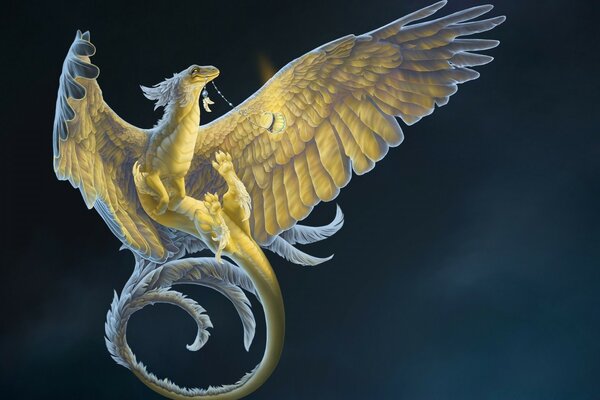 An unusual mythical animal. Fantasy