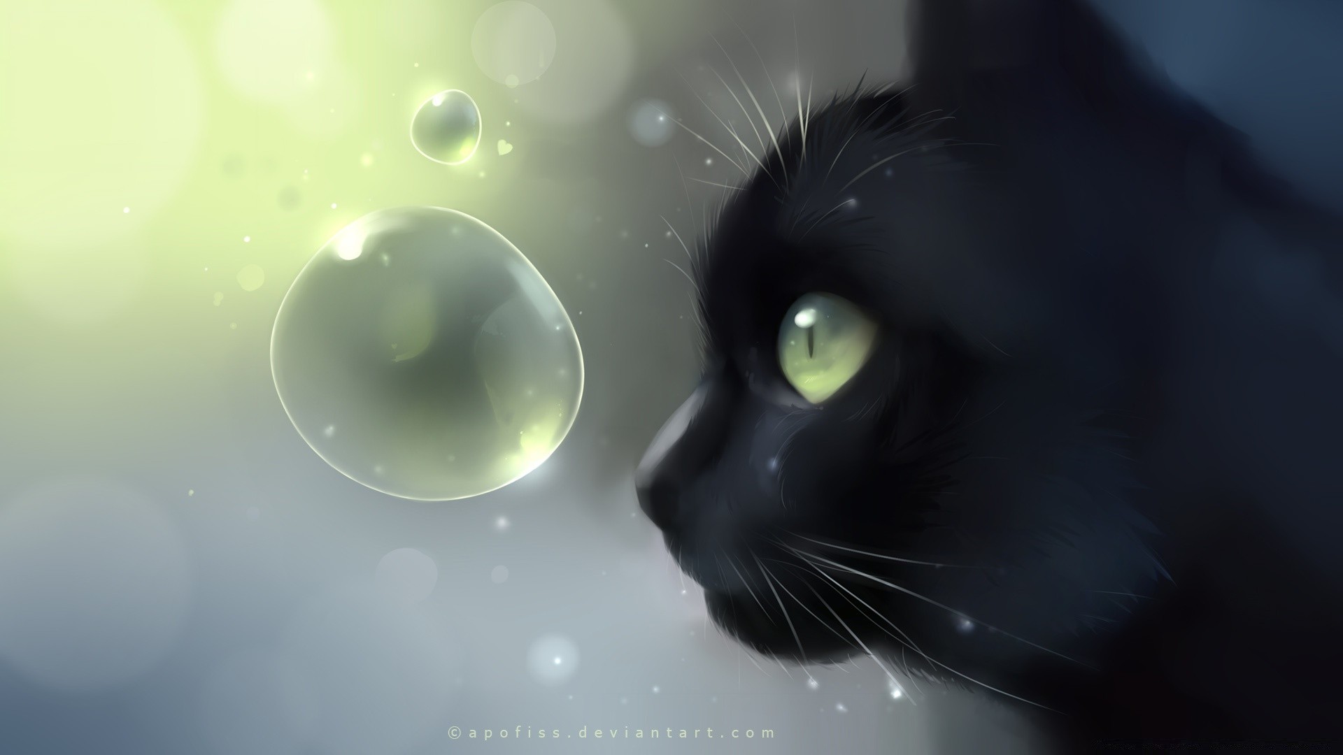 fantasy portrait desktop cat abstract eye