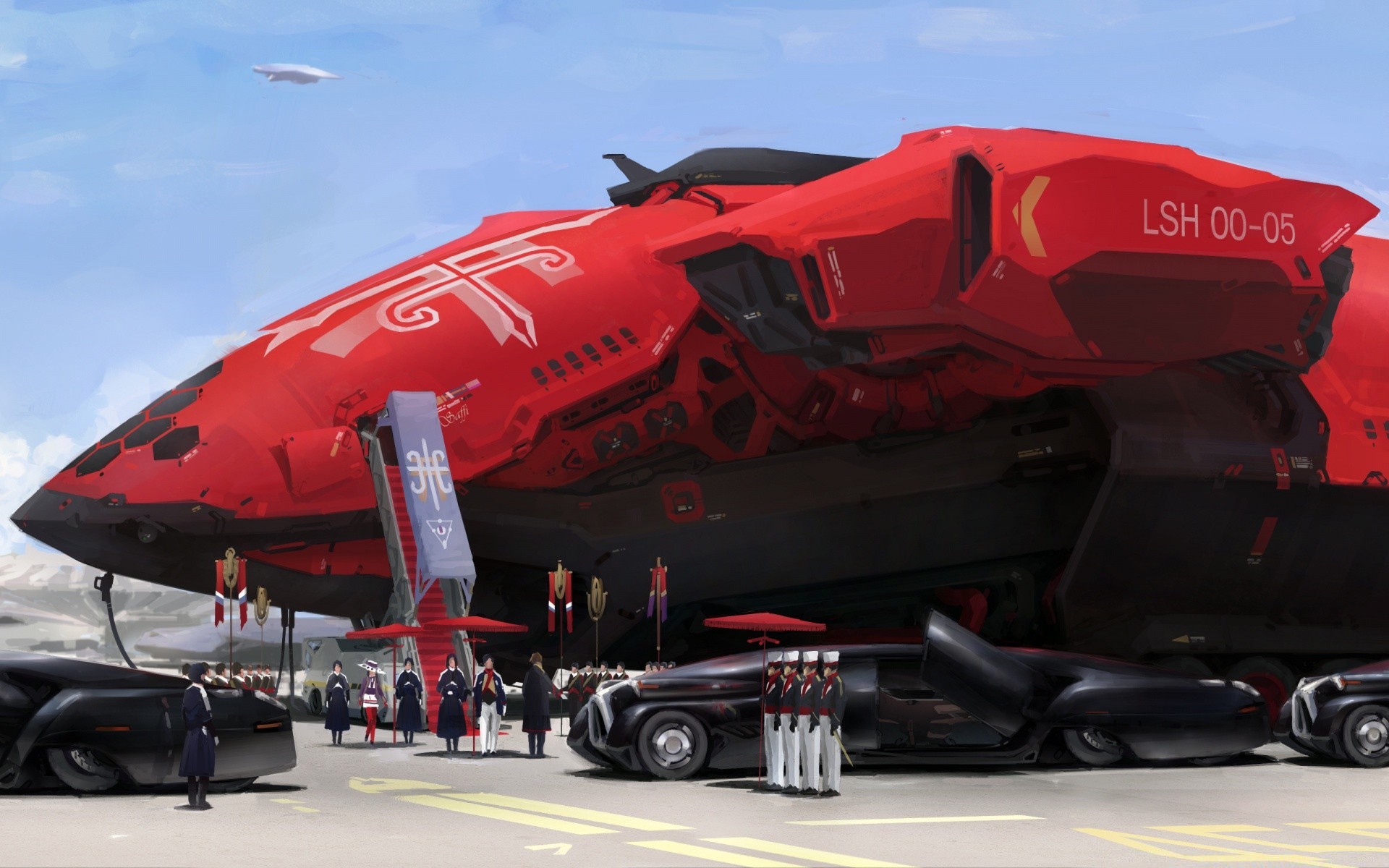 fantasy vehicle airplane aircraft transportation system military airport engine jet fly speed flight war fast